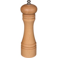 5Five Pepermolen/zoutmolen - hout - beige - H22 cm - Peper en zoutstel