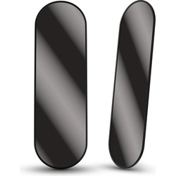 Passpiegel - Ovale Spiegel - 160x50cm - Zwart