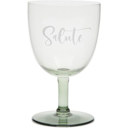 Salute Wine Glass green