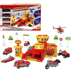 Allerion Speelgoed Garage Brandweer - Autogarage - Met Brandweer Auto Speelgoed - Voor Jongens en Meisjes