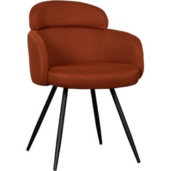 LABEL51 Eetkamerstoel Dinner - Rust - Breathe - Black Frame