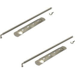Spiraaltrekveer 1,2 x 32 cm - 2x - Staal - Deursluiters / Deurveren - Deurstoppers