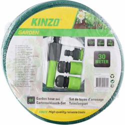 Kinzo Garden tuinslang set met 4x opzetstukken 30 meter - Tuinslangen