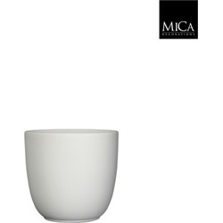 Tusca pot rond wit mat h18,5xd19,5 cm - Mica Decorations