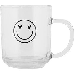 Clayre & Eef Theeglas Transparant Glas smile