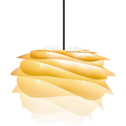 Carmina Mini hanglamp sahara geel - met koordset zwart - Ø 32 cm