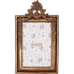 Clayre & Eef Fotolijst 10x15 cm Goudkleurig Kunststof Glas
