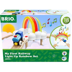 Brio Brio Mijn Eerste Treinbaan Lichtgevende Regenboog Set - 11-delig