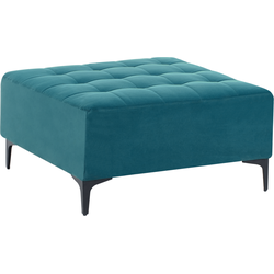 Beliani ABERDEEN - Ottomaan-Blauw-Fluweel