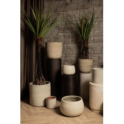 PTMD Bloempot Wilsom - 50x50x50 cm - Keramiek - Creme - Set van 4