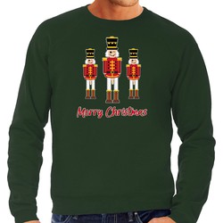Bellatio Decorations foute kersttrui/sweater heren - Notenkrakers - groen - piemel/penis XL - kerst truien