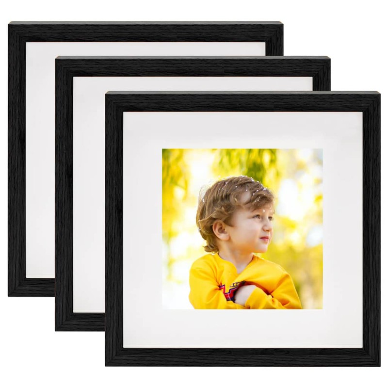 Prolenta Premium Fotolijsten 3 st voor 20x20 cm foto 3D 28x28 cm zwart - 