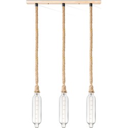 Home sweet home touw hanglamp Leonardo 3L Tube - helder