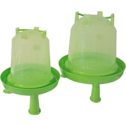 Plastic drinkfontein bajonet/op poot 3 liter groen