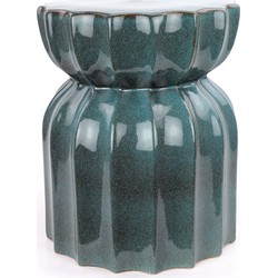 Fine Asianliving Keramische Kruk Teal Handgemaakt - Feryn D33xH46cm