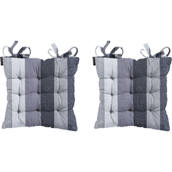 Madison - Zitkussen Victoria Grey - 46x46cm - 2 Stuks