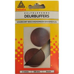 Deurbuffer 38mm zelfkl. bruin 2st