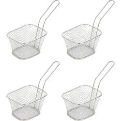 4x Snackhouder/snackmandje 20 cm - Serveerschalen