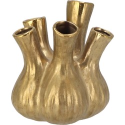 DK Design vaas Aglio - tulpenvaas - goud mat - D17 x H20 cm - Vazen