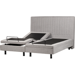 Beliani DUKE II - Tweepersoonsbed-Grijs-Polyester