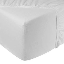 DoubleDry Hoeslaken Flanel 100% Zacht Katoen - Tweepersoons 180x200 cm - Rondom Elastiek - Wit