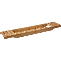 Decopatent® - Badrekje voor over bad - 70 cm lang - Bamboe hout - Badrek - Badplank - Badbrug - Basic bad tafeltje voor in bad