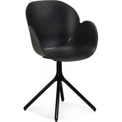 Stoel met armleuningen APODIS 59x59x855 cm Zwart