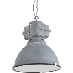Mexlite hanglamp Densi - grijs - metaal - 38 cm - E27 fitting - 7881GR