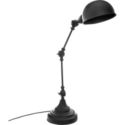 Atmosphera Tafellamp/bureaulampje Design Light Classic - zwart - H55 cm - Bureaulampen