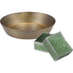 Amberblokjes/geurblokjes cadeauset - dennen geur - inclusief schaaltje - Amberblokjes