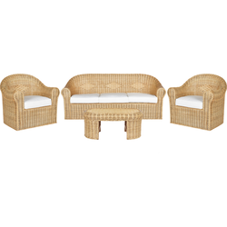 LIVADEIA - Loungeset 5-zits - Natuurlijk - Rotan