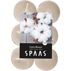 Spaas waxinelichtjes - 12x - Cotton Blossom - 4,5 branduren - geurkaarsen