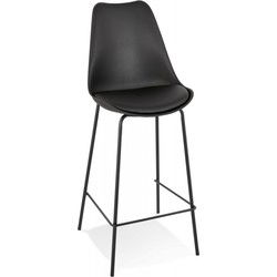 Halfhoge snackkruk LEMON 49x45x105 cm Zwart