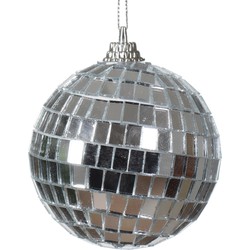 Kerstballen foam d6l6 cm zilver kerst