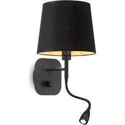 Ideal Lux - Nordik - Wandlamp - Metaal - E14/LED - Zwart