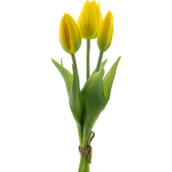 PSO Holland Tulip bundle Sally x3 yellow 25 cm kunstbloem