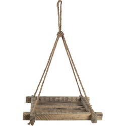 Clayre & Eef Plantenhanger  36x36 cm Bruin Hout Hangpot