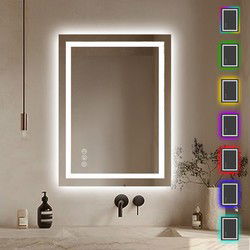 Lumoire Badkamerspiegel met RGB Verlichting - Matrix - 60CM Rechthoekig - Anti Condens Verwarming