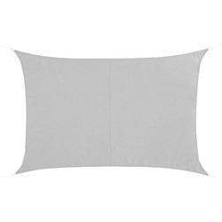 Polyester schaduwdoek/zonnescherm Curacao rechthoekig wit 2 x 3 meter - Schaduwdoeken