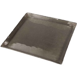 PTMD Pearce Vierkant Plateau - 37 x 37 x 2,5 cm - Aluminium - Zilver