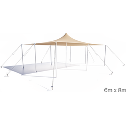 Kit stretchtent 6x8 no wall zand