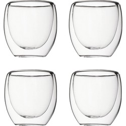 Krumble Espresso glas dubbelwandig set van 4