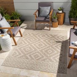  Buitenkleed - Balkon, Terras, Keuken - Jute-Look Tapijt TRICIA - Beige/Ivoor - 160x213 cm 