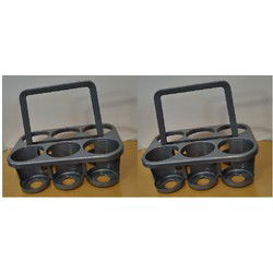 Cti Flessendrager 28 x 32,5 x 23,5 cm - Grijs , set van 2 stuks