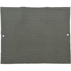 Afwas afdruipmat keuken - absorberend- microvezel - grijs - 40 x 48 cm - Afdruiprekken