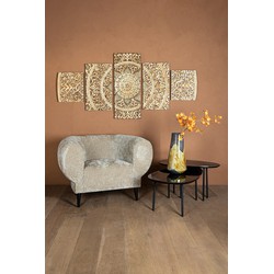 PTMD Wandpaneel Sharlene - 180x1x90 cm - MDF - Goud