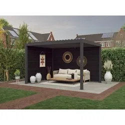 Aluminium pergola premium met lamellen, 400 x 350 cm
