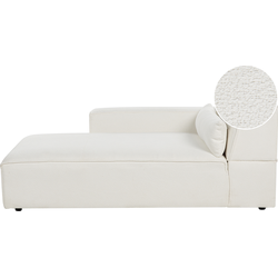 Beliani HELLNAR - Chaise longue-Wit-Bouclé