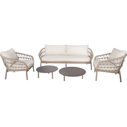 Kaprun Sofa Loungeset - Bruin/Wit Buitengewoon de Boet