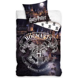 Harry Potter Dekbedovertrek - Eenpersoons - 140x200 cm - Kussensloop 60x70 cm - Katoen - Hogwarts